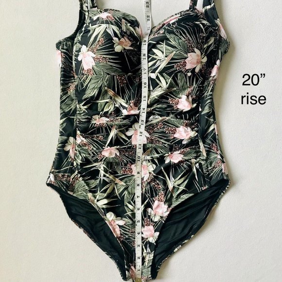 Nip Tuck Fern Gully Tummy Control Floral One-piece‎ Swimsuit Women's US 8 - Picture 9 of 9